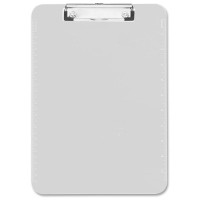 Sparco Transparent Plastic Clipboard Flat Clip 9X12X764 Clear