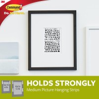 Command Medium Picturehanging Strips 12Picture Black