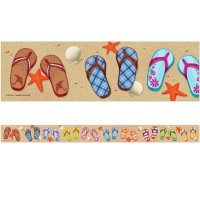 Teacher Created Resources Flip Flops Straight Border Trim 5648