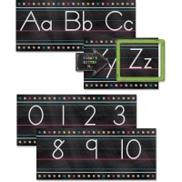 Teacher Created Resources Tcr5621 Chalkboard Brights Alphabet Line Bulletin Board St Paper Multi