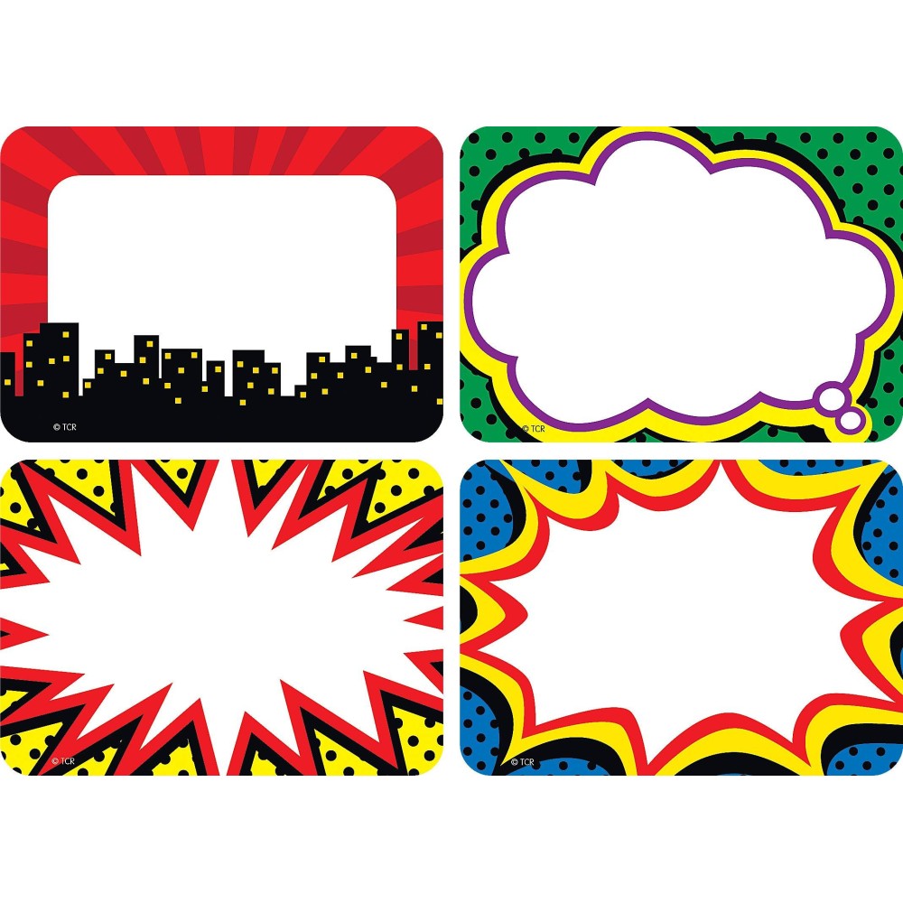 Teacher Created Resources Superhero Name Tagslabels Multipack 5587 312 X 212 In Multicolor