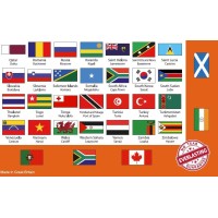 Little Wigwam Flags And Capitals No Tear Guarantee Educational Poster 60 X 42Cm Living Room