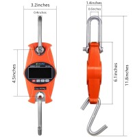 Klau Digital Scale 300 Kg 600 Lb Sf918 Postal Scales Industrial Heavy Duty Crane Scale Orange For Home Farm Hunting