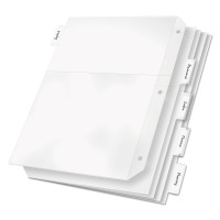 Cardinal 84010 Poly Ring Binder Pockets 11 X 8 12 Clear 5Pack