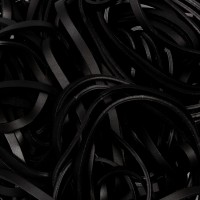 Jam Paper Colorful Rubber Bands Size 33 Black Rubberbands 100Pack