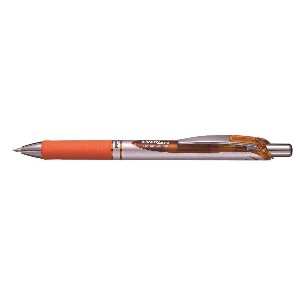 Pentel Bl77 Energel 07Mm Retractable Liquid Gel Roller Pen Orange Ink Bl77F