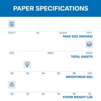 Hammermill Printer Paper 20 Lb Copy Paper 85 X 11 10 Ream 5 000 Sheets 92 Bright Made In The Usa