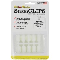 Stikki Works White Clips 20 Per Pack Teacher Classroom Aid