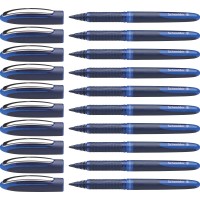 Schneider One Business Rollerball Pen 06 Mm Ultrasmooth Tip Blue Barrel Blue Ink Box Of 10 Pens 183003