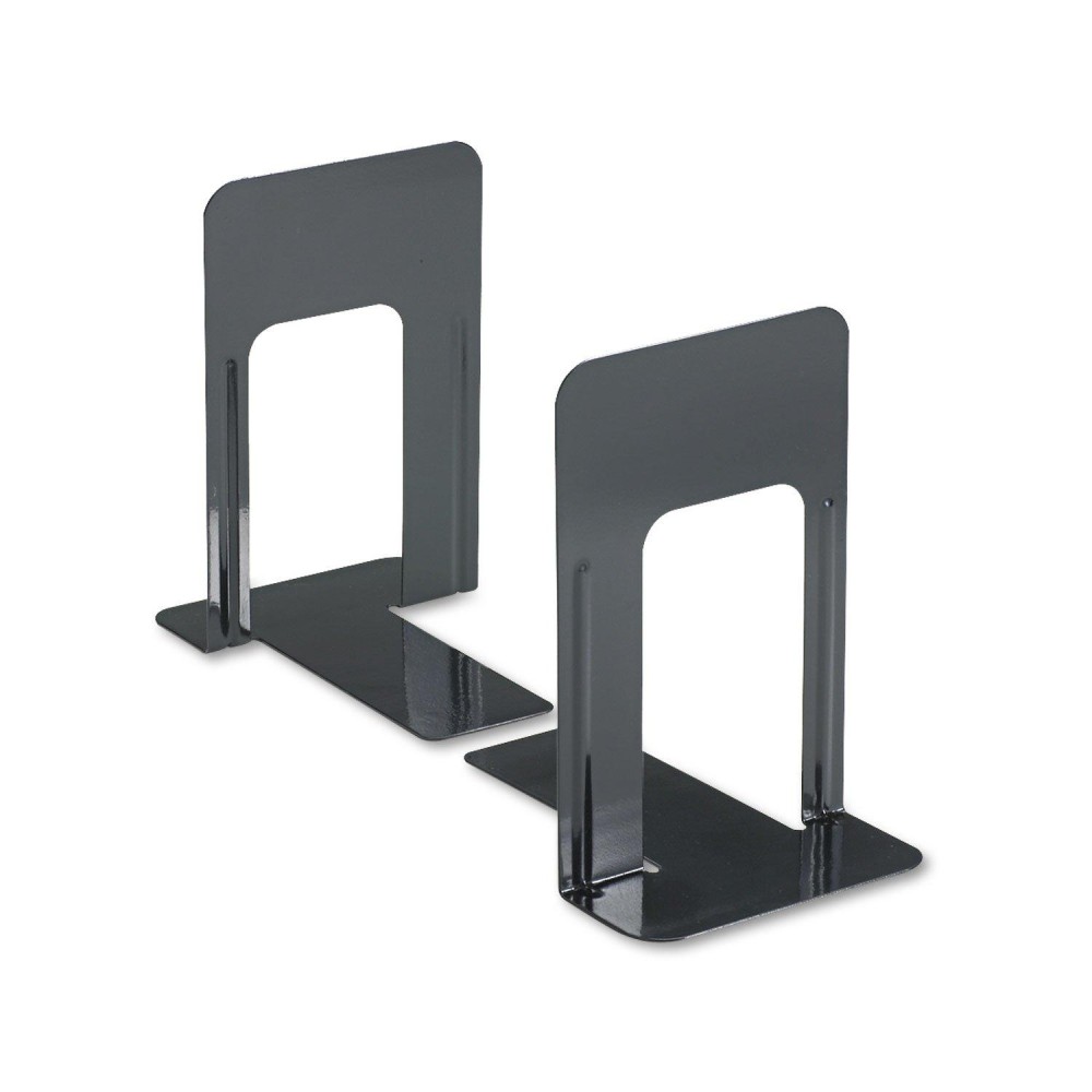 Universal Fbaunv54095 Economy Bookends Nonskid 5 78 X 8 14 X 9 Heavy Gauge Steel Black