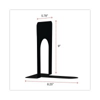 Universal Fbaunv54095 Economy Bookends Nonskid 5 78 X 8 14 X 9 Heavy Gauge Steel Black