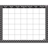 Trend Enterprises Inc Moroccan Black Wipeoff Calendar Monthly