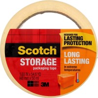 Scotch Long Lasting Storage Packaging Tape 188 X 546 Yd Designed For Storage And Packing Stays Sealed In Weather Extremes