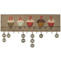 Happy Birthday Month Wall Hanging Cupcakes Calendar