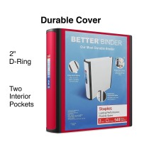 Staples Better Binder 2Inch Red