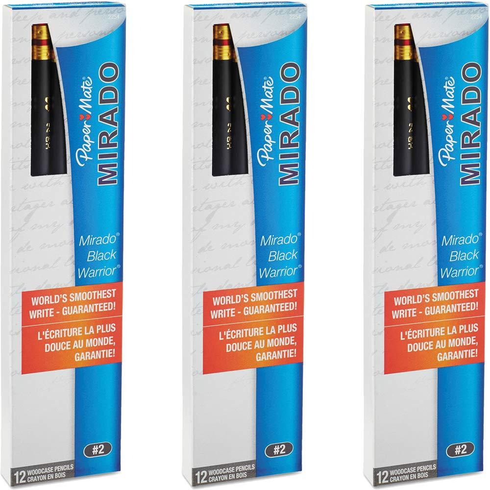 Paper Mate 2254 Mirado Black Warrior Lead Pencils Medium Soft 12 Count 3 Pack Of 12