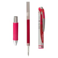 Pentel Bca Energel Rtx Retractable Liquid Gel Pen Medium Line Metal Tip Pink Ink 2Pack Bl77Bp2P