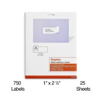 White Mailing Labels For Laser Inkjet Printers 1 X 258 750Box