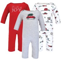 Hudson Baby Unisex Baby Cotton Coveralls Christmas Scene 1824 Months