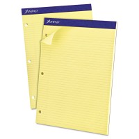 Ampad 20246 Double Sheets Pad Narrowmargin Pad 8 12 X 11 34 Canary 100 Sheets