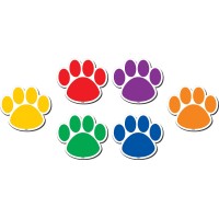 Teacher Created Resources Paw Prints Accents Decorative Magnet 010 X 3 X 3 Multicolor 18 Per Set