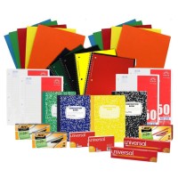 Back To School Pens Pencils Paper Supply Bundle Box Wide Ruled