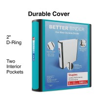 Staples Better Binder 2Inch Teal