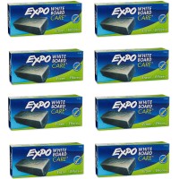 Expo 81505 Block Eraser Dry Erase Whiteboard Board Eraser Soft Pile 5 18 W X 1 14 H Pack Of 8