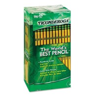 Ticonderoga 13872 Woodcase Pencil Hb 2 Yellow Barrel 96Pack