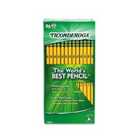 Ticonderoga 13872 Woodcase Pencil Hb 2 Yellow Barrel 96Pack