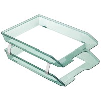 Acrimet 2 Tier Front Load Letter Tray Facility Desktop File Organizer A4 Letter Size Paper Organizer Storage Solution Paper T