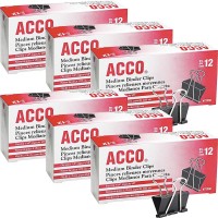 Acco Brands A7072050 Binder Clips Medium 12 Per Box 6 Boxes 72 Medium Clips