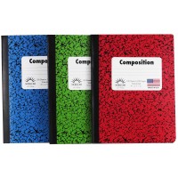 Norcom Wide Ruled 100 Sheet Composition Notebooks Pack Of 3 Red Blue Green