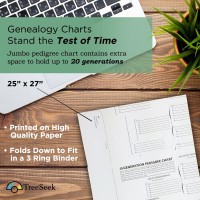 Treeseek 15 Generation Pedigree Chart Blank Genealogy Forms For Family History And Ancestry Work