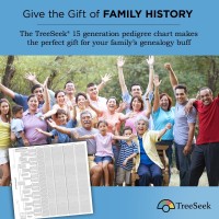 Treeseek 15 Generation Pedigree Chart Blank Genealogy Forms For Family History And Ancestry Work