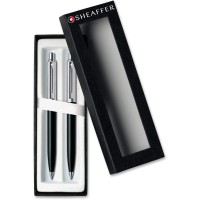 Sheaffer Sentinel Black Ballpoint Pen 07Mm Pencil With Chrome Trim