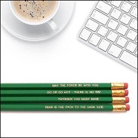 Fresh Prints Of Ct Yoda Star Wars The Jedi Inspirational Pencils Engraved With Funny And Motivational Sayings For School And T