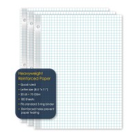 Ischolar Reinforced Quad Filler Paper 100 Sheets 83444