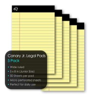 Ischolar Canary Legal Pad 5 Pack 95805