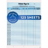 Tabbies Patient Signin Label Forms 812 X 11 Form Blue 23 Labelssheet 125 Sheetspack Confidentially Sign In Your Pa