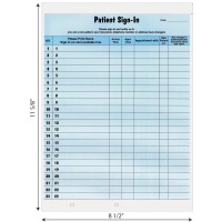 Tabbies Patient Signin Label Forms 812 X 11 Form Blue 23 Labelssheet 125 Sheetspack Confidentially Sign In Your Pa