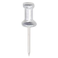 Gem Aluminum Head Push Pins Aluminum Silver 58 100Box