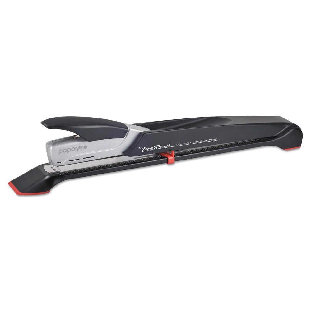 Paperprobostitch 1610 Inreach Long 125Inch Reach Stapler 25Sheet Capacity Blacksilver