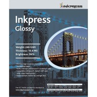 Inkpress Glossy Single Sided Gloss Surface Inkjet Paper 240Gsm 104 Mil 5X7 50 Sheets