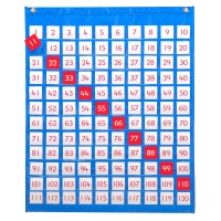 Learning Advantage 1120 Pocket Chart Number Chart For Kids 32 High X 27 Wide Teach Early Numeracy Handson Math Man