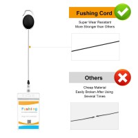 Fushing 20Pcs Retractable Id Badge Holders Id Badge Reels With Clip Retractable Badge Holders For Office Worker Doctor Nurse Bl