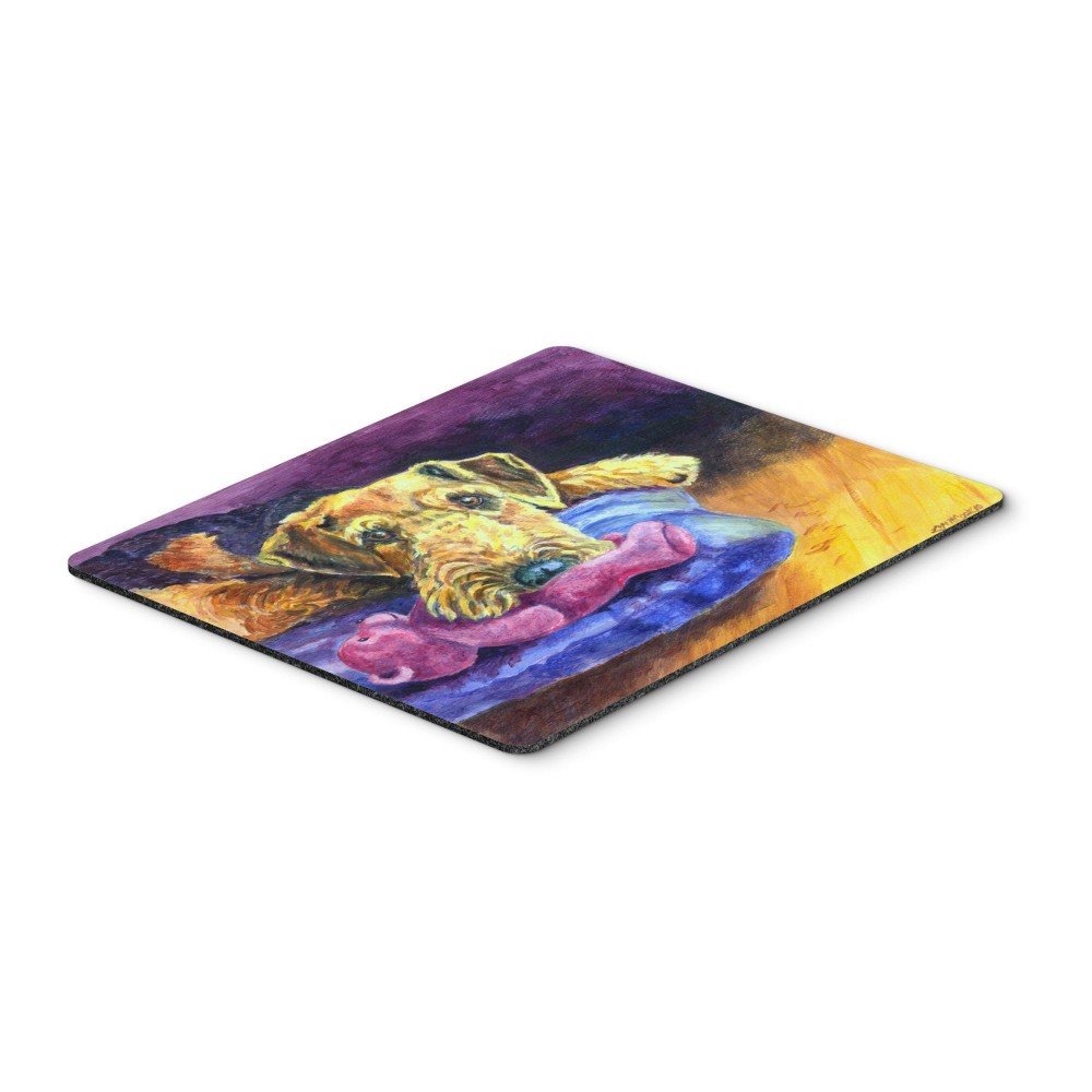 Carolines Treasures 7345Mp Airedale Terrier Teddy Bear Mouse Pad Hot Pad Or Trivet For Home Office Gaming Working Computers La