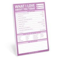 1Count Knock Knock What I Love About You Today Pad Love Letter Paper Checklist Lunch Box Notes For Husband 6 X 9Inches