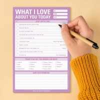 1Count Knock Knock What I Love About You Today Pad Love Letter Paper Checklist Lunch Box Notes For Husband 6 X 9Inches