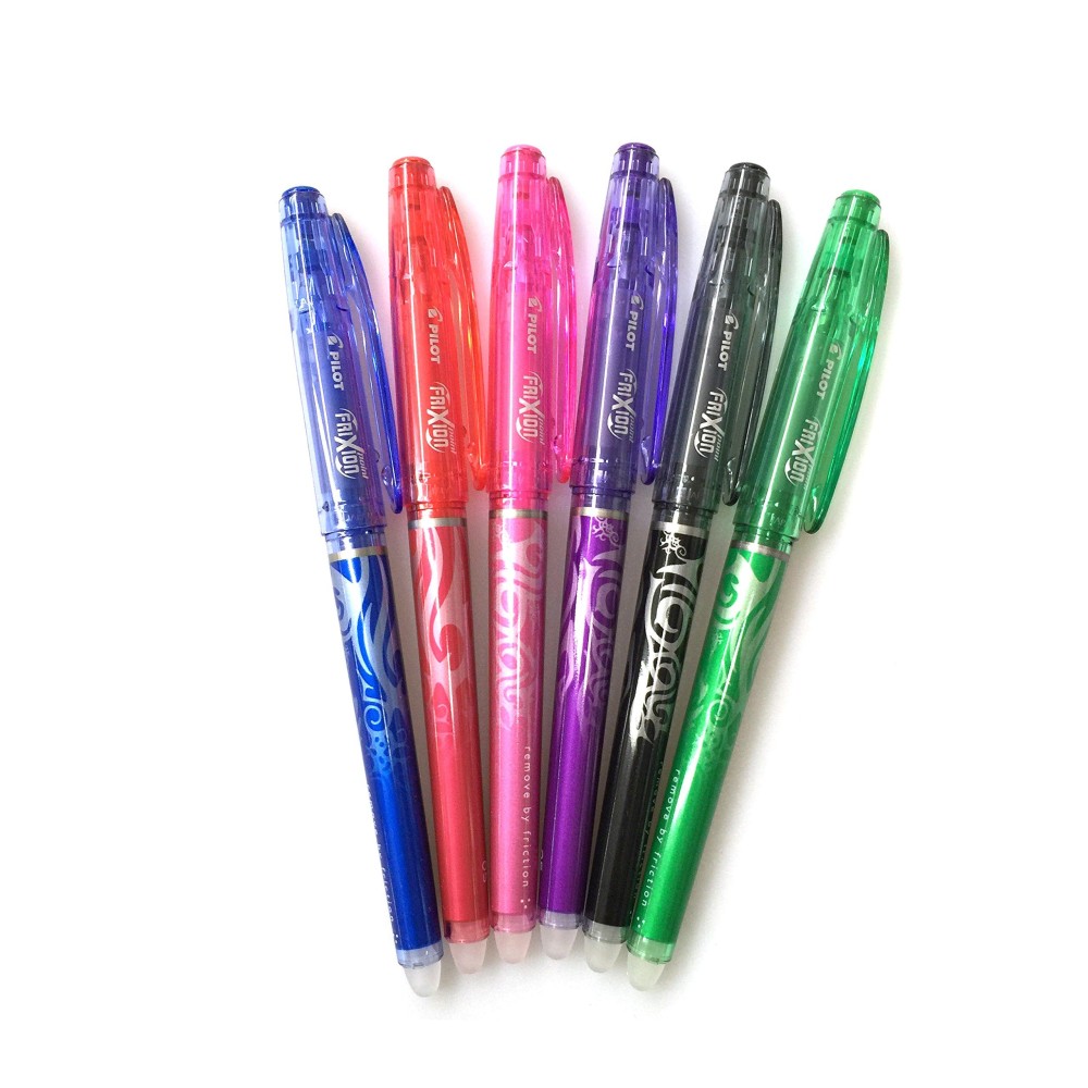 Pilot Frixion 05Mm Xfine Point Erasable Gel Pens 6 Color Pouch Pack